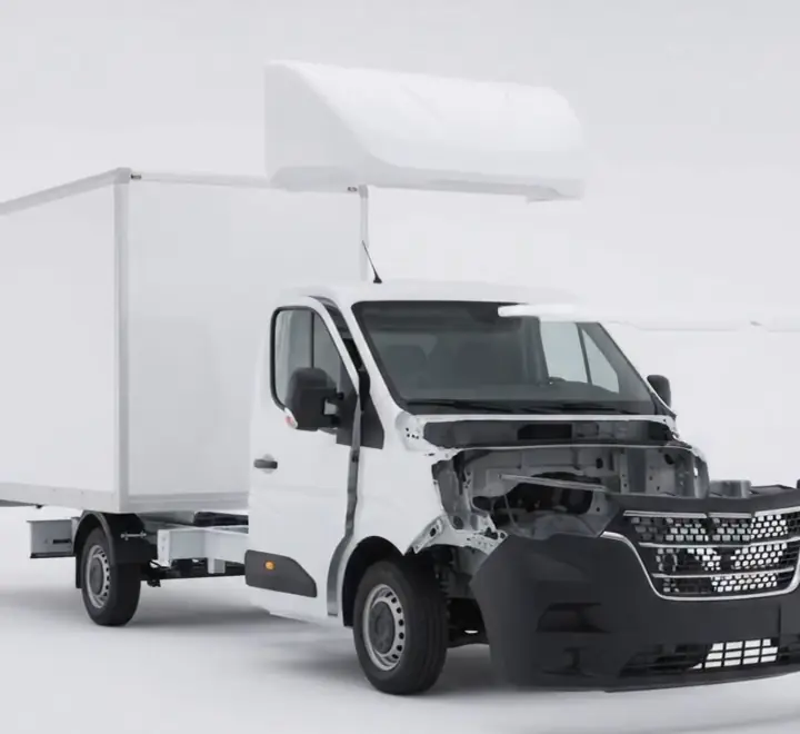 The Runmark van with 3 of 11 parts fitted